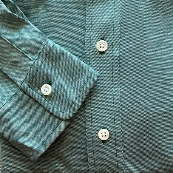 Ralph Lauren New Men's Non Mercerized Capetown Green Shirt Size Medium - Picture 4 of 13